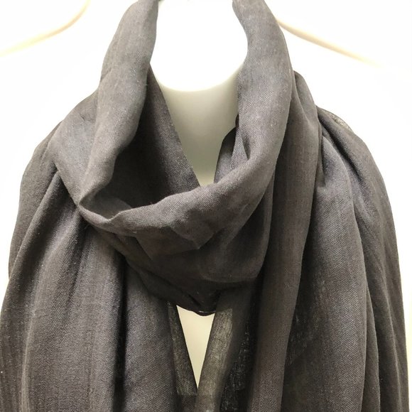 SCARF/STOLE, 100% MODAL, BLACK Colour - Picture 7 of 8